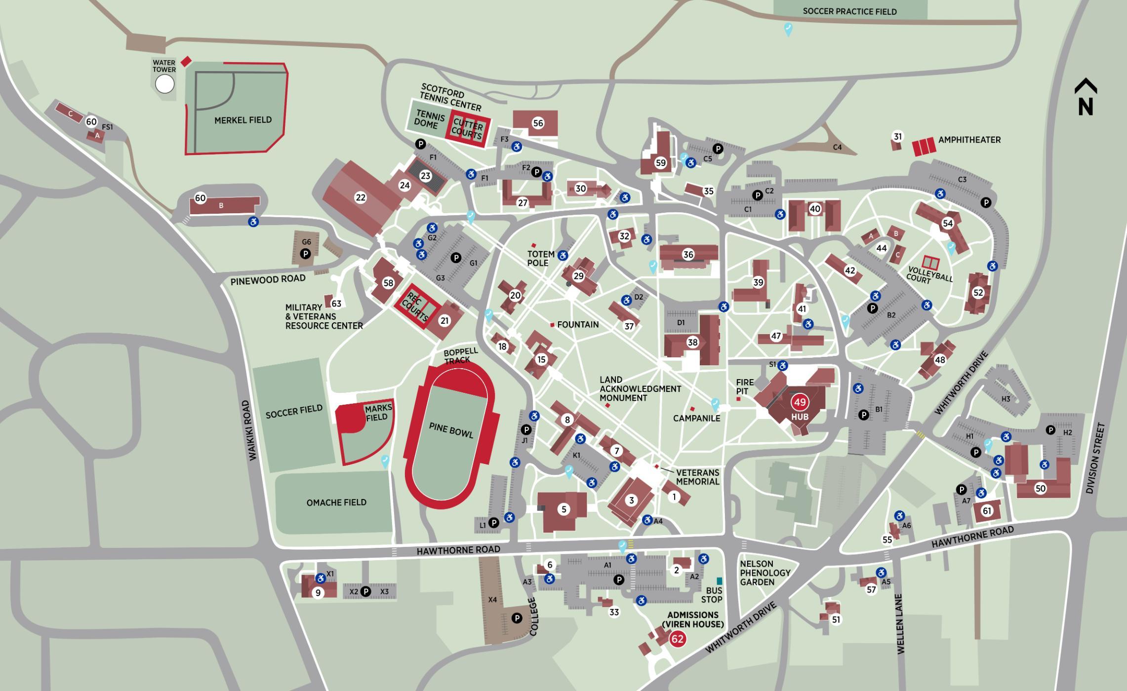 Map of СѼƵ's campus